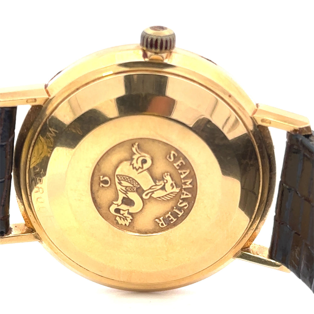 Omega Seamaster 34mm 18k Yellow Gold / Leather band