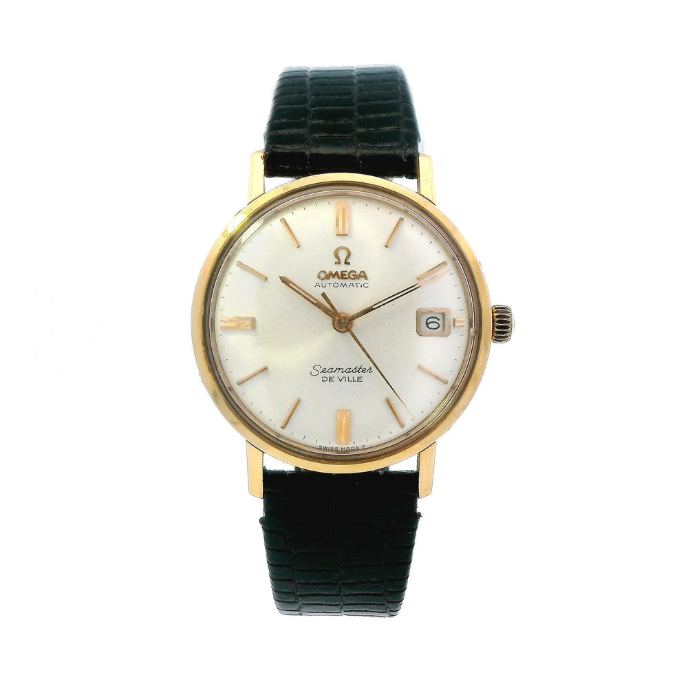 Omega Seamaster 34mm 18k Yellow Gold / Leather band