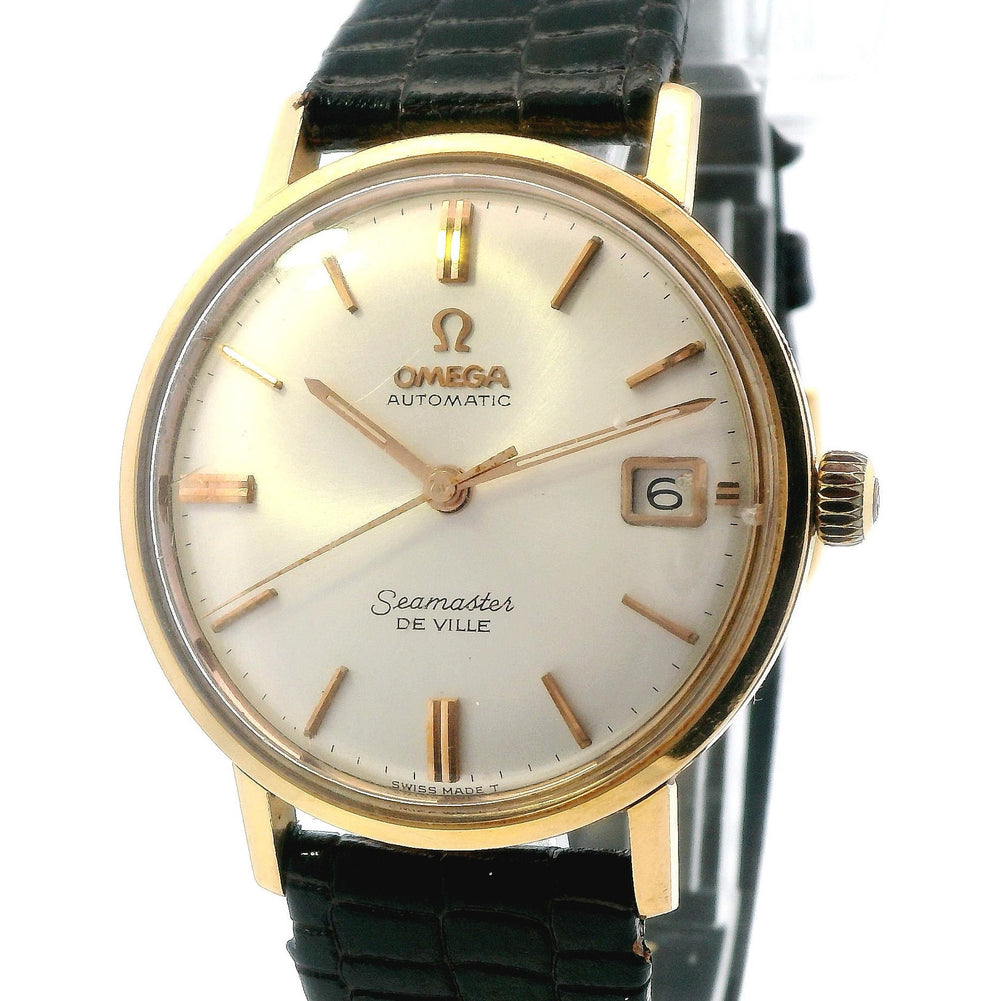 Omega Seamaster 34mm 18k Yellow Gold / Leather band