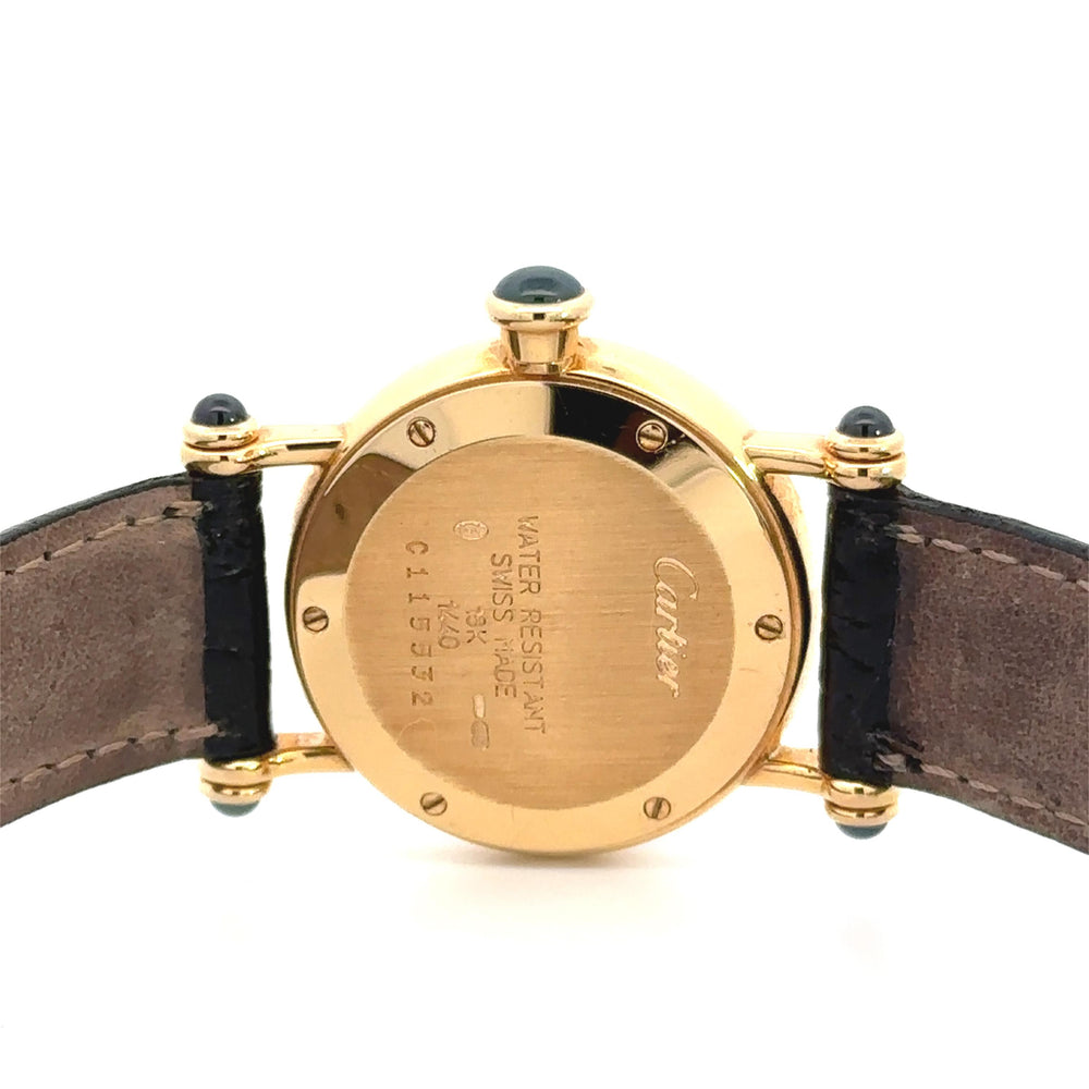 Cartier Lady Dress 28mm Yellow Gold on Leather 1440