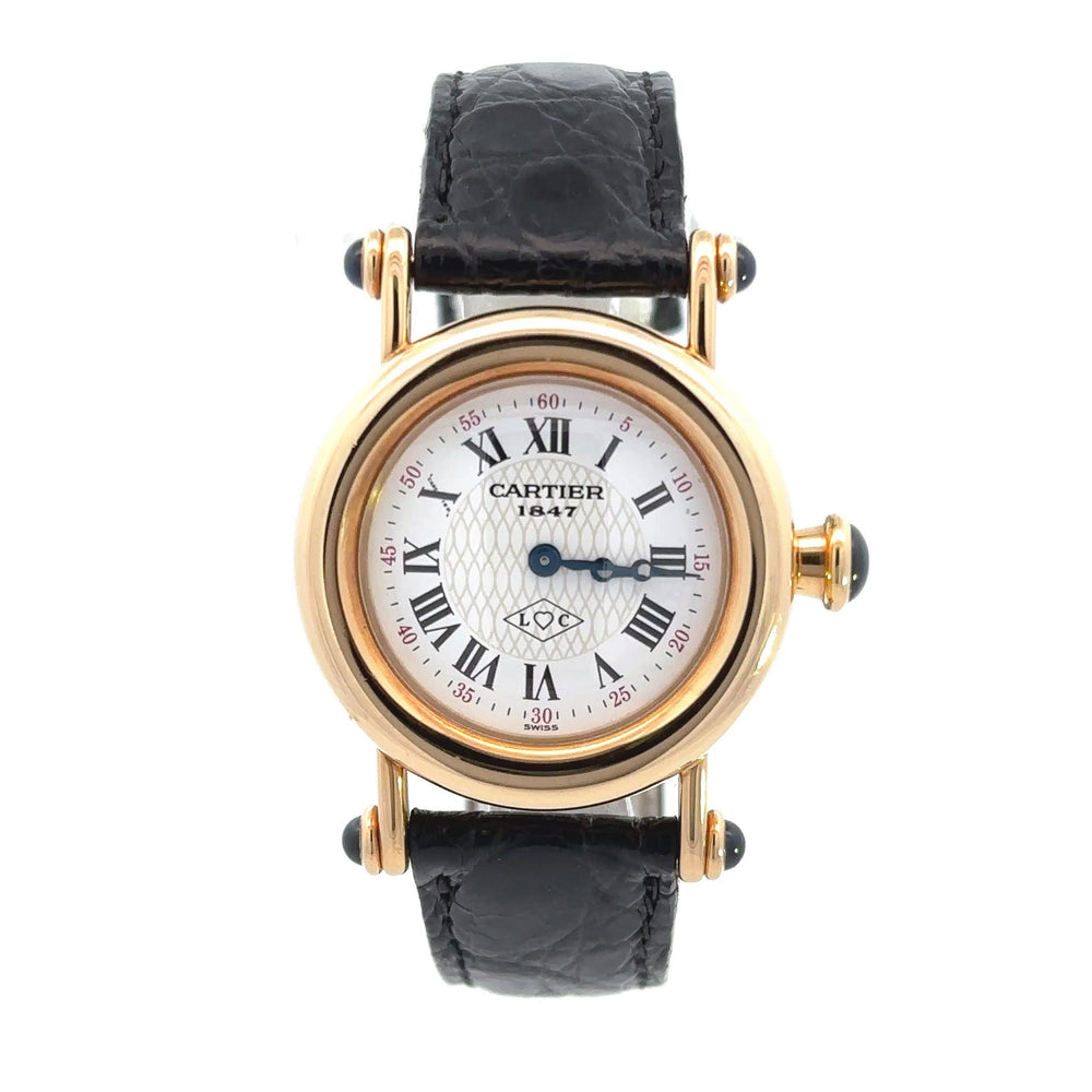 Cartier Lady Dress 28mm Yellow Gold on Leather 1440