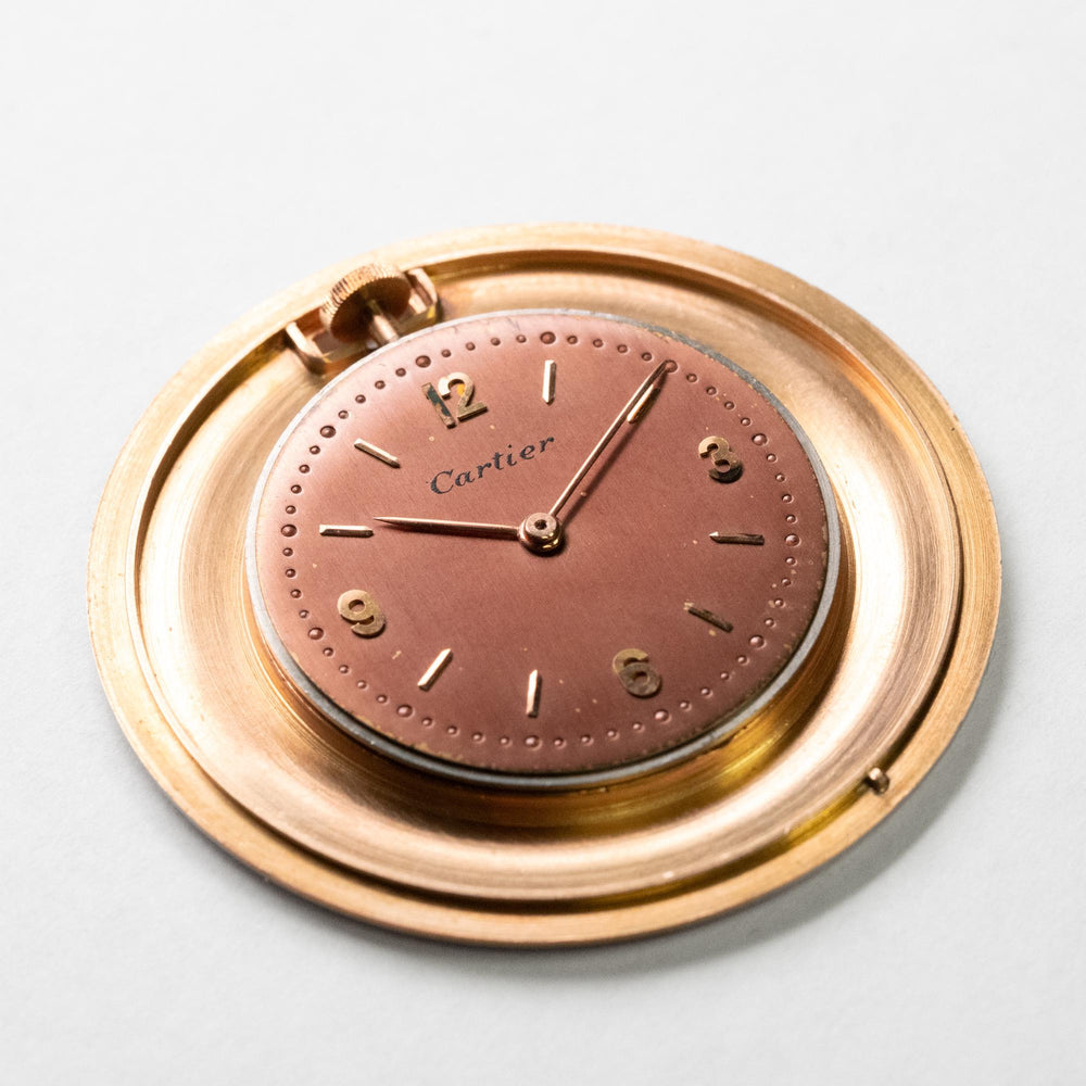 Cartier/Patek Philippe 618647 42mm Pocket Watch Rose Gold RARE