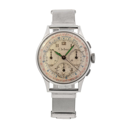 Clebar Chronograph 36mm Stainless Steel Valjoux 72