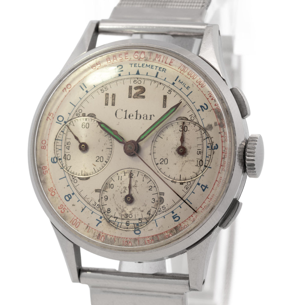 Clebar Chronograph 36mm Stainless Steel Valjoux 72