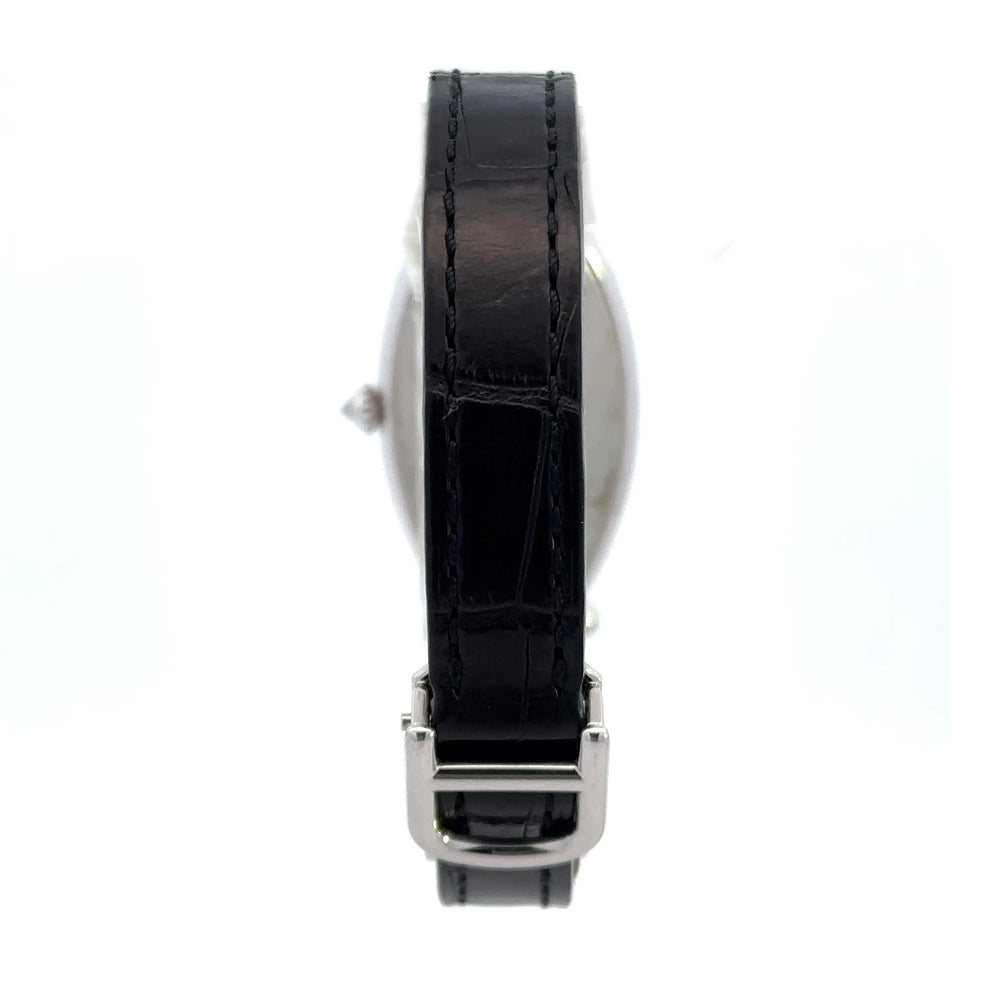 Cartier Tonneau 29mm White Gold Diamond Bezel Watch 2711