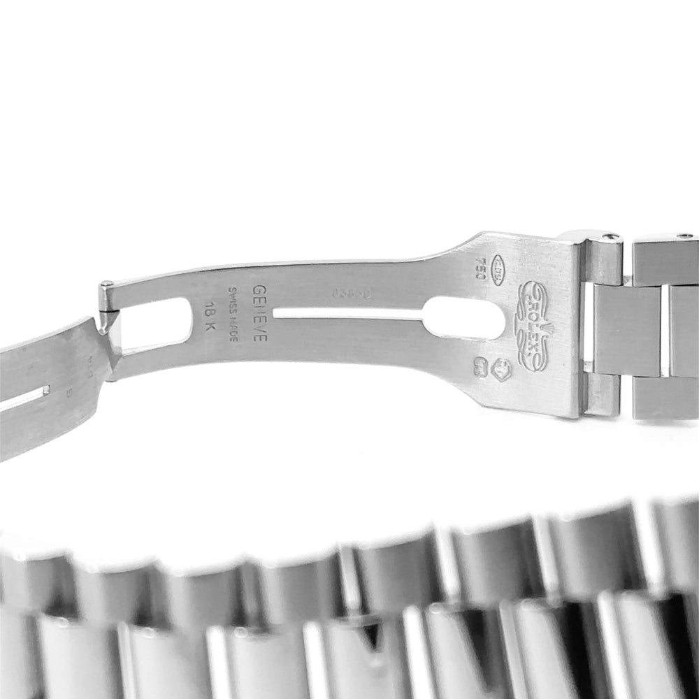 Rolex Day-Date 36mm White Gold Men's Watch 2006 Black Dial 118209