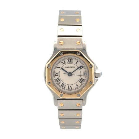 Cartier Santos 30mm Quartz Watch Stainless Steel & Gold 187903