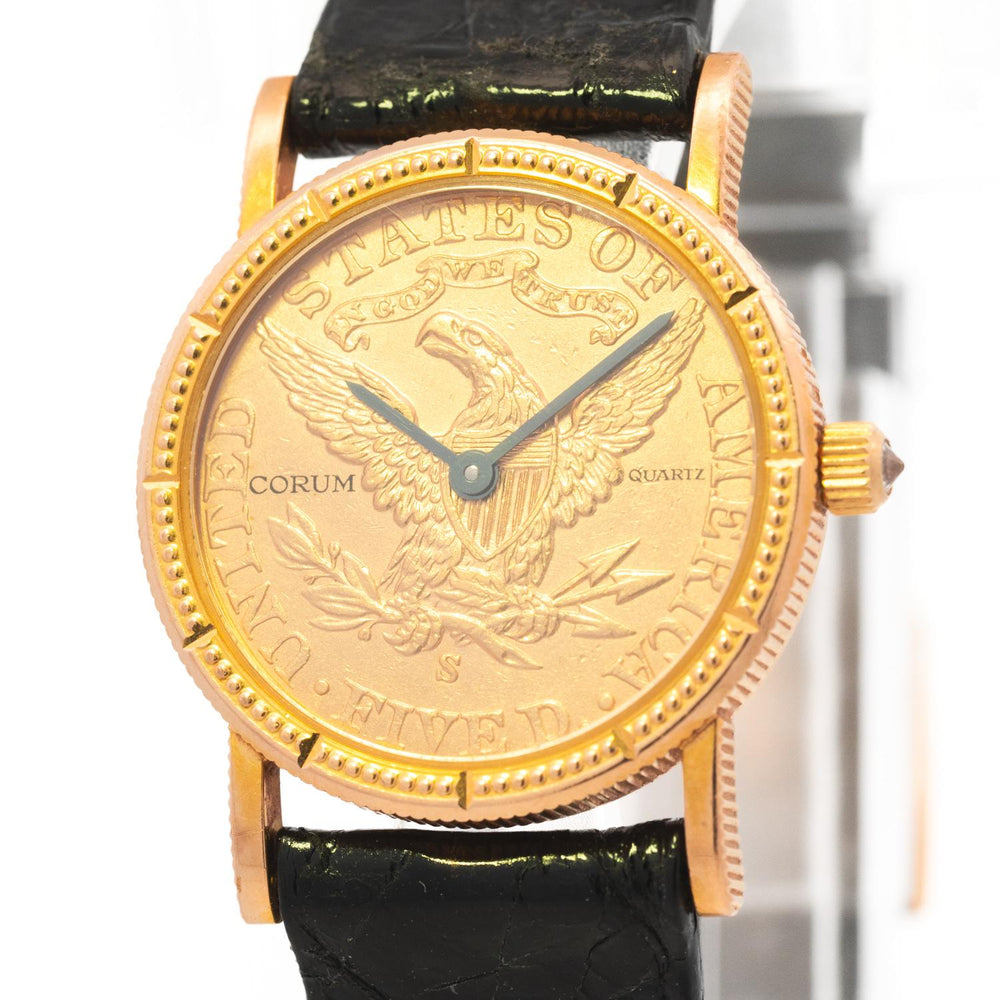 Corum 1900-S $5 Liberty Coin Watch 18k YG