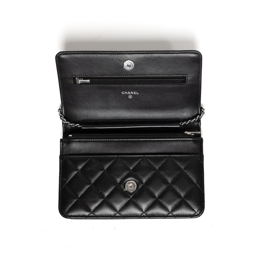 Chanel Black Crystal Star CC Wallet on Chain Crossbody Bag