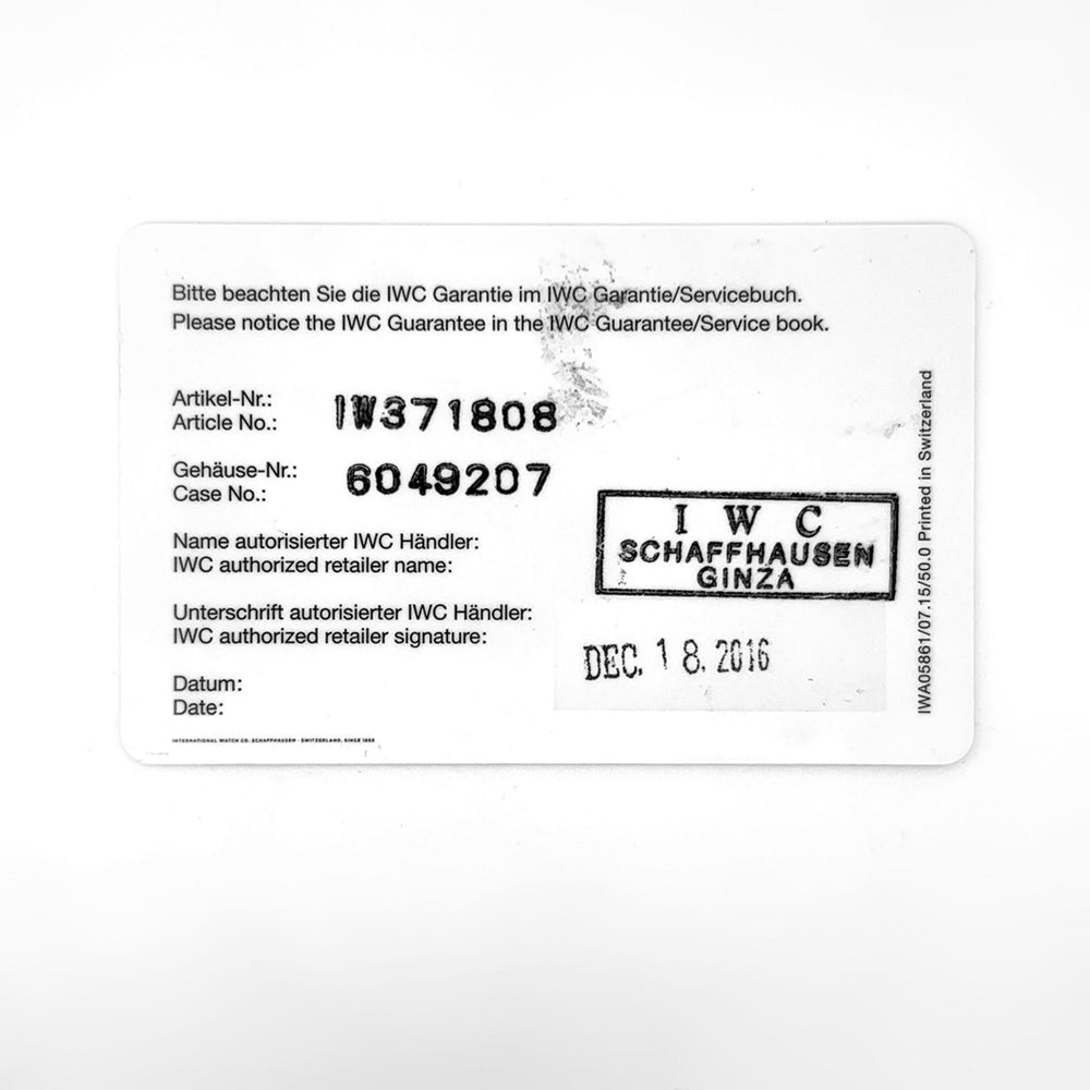 IWC 371808 Pilot 44mm Stainless Steel