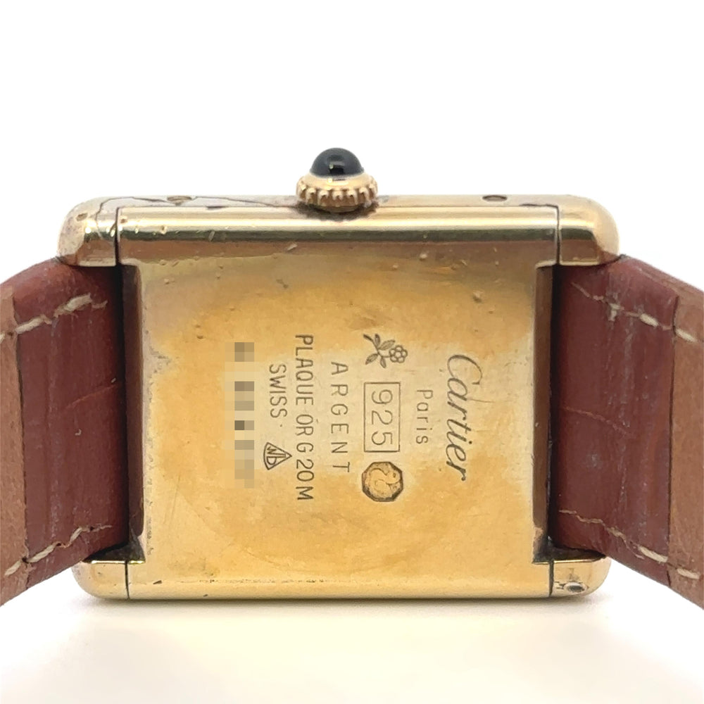 Cartier Tank 23.5mm Silver Gold Plated Custom Band