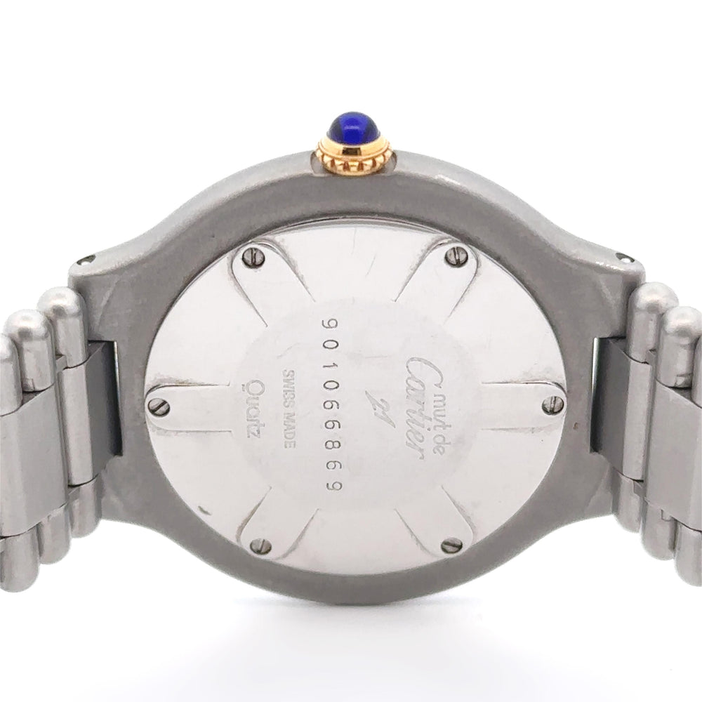 Cartier Must de 21 SS/Yellow Gold Plated 31mm