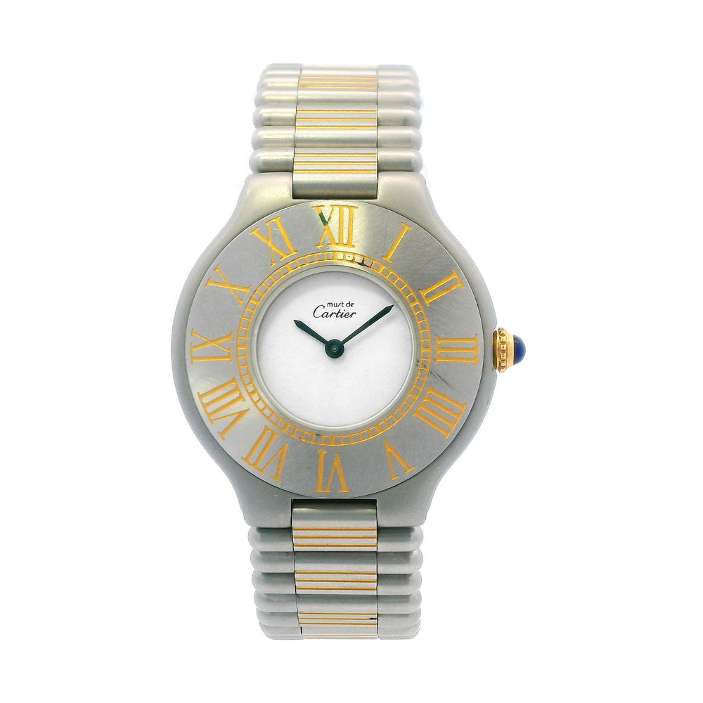 Cartier Must de 21 SS/Yellow Gold Plated 31mm