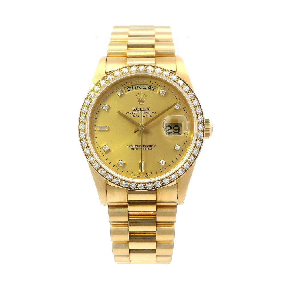 Rolex Day-Date 18k YG Diamond 18348