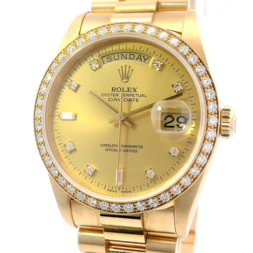 Rolex Day-Date 18k YG Diamond 18348