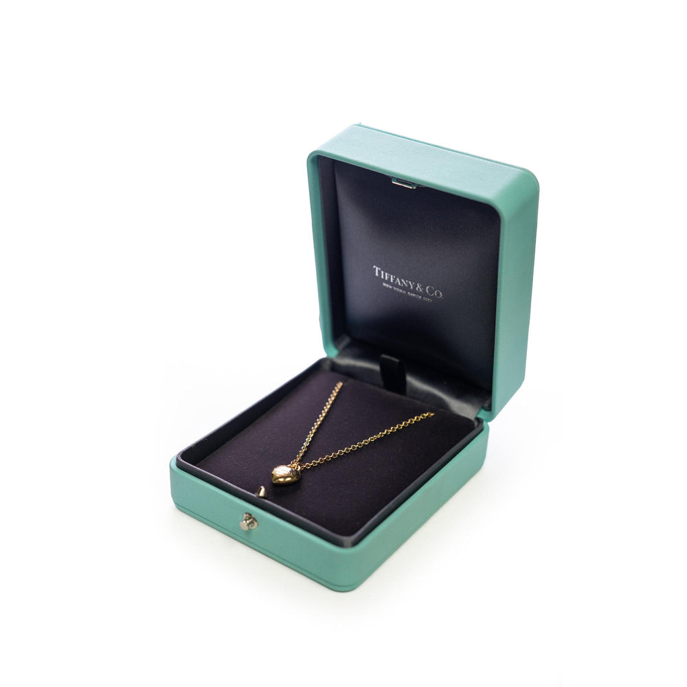Tiffany & Co Puffed Heart Necklace 18k YG
