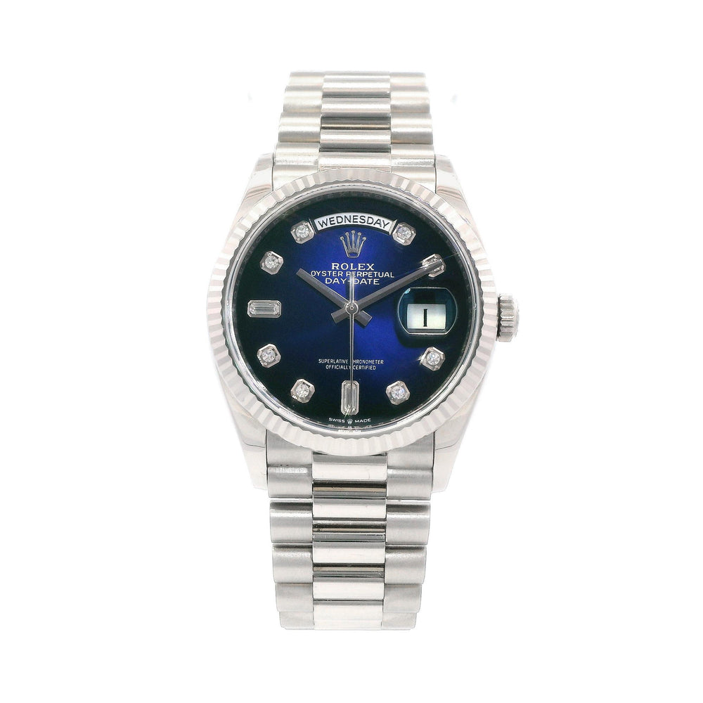 Rolex Day-Date 36mm Ombre Blue WG 128239