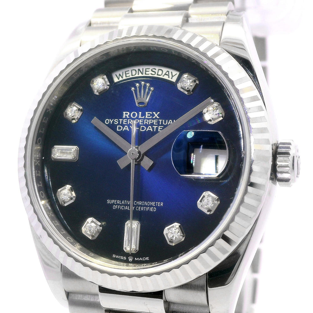 Rolex Day-Date 36mm Ombre Blue WG 128239
