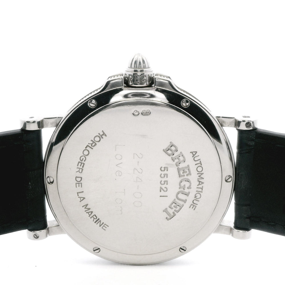 Breguet Marine 36mm 18k WG Engraved Back Custom Band
