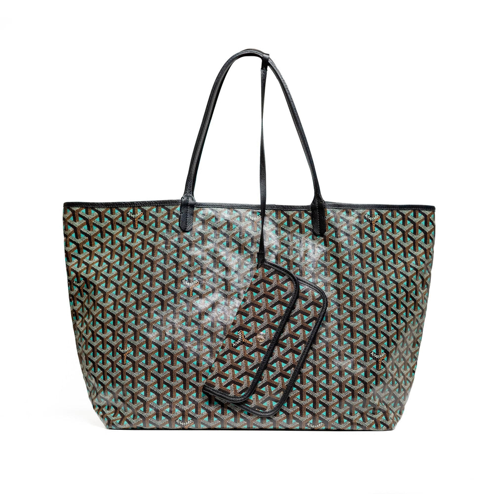 Goyard Limited Edition Turquoise Claire Voie St. Louis GM Shopping Tote