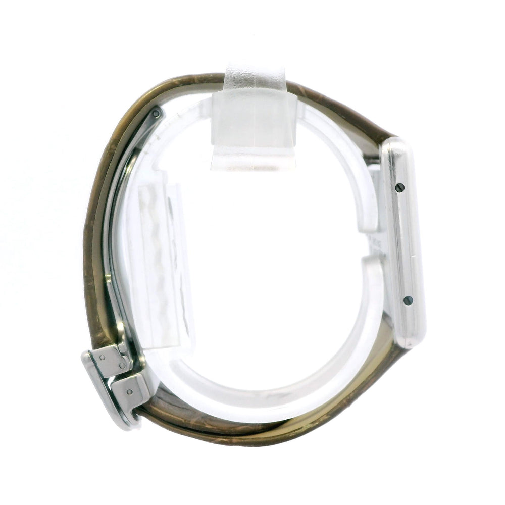 Cartier Tank Silver on Tan Leather band 1616