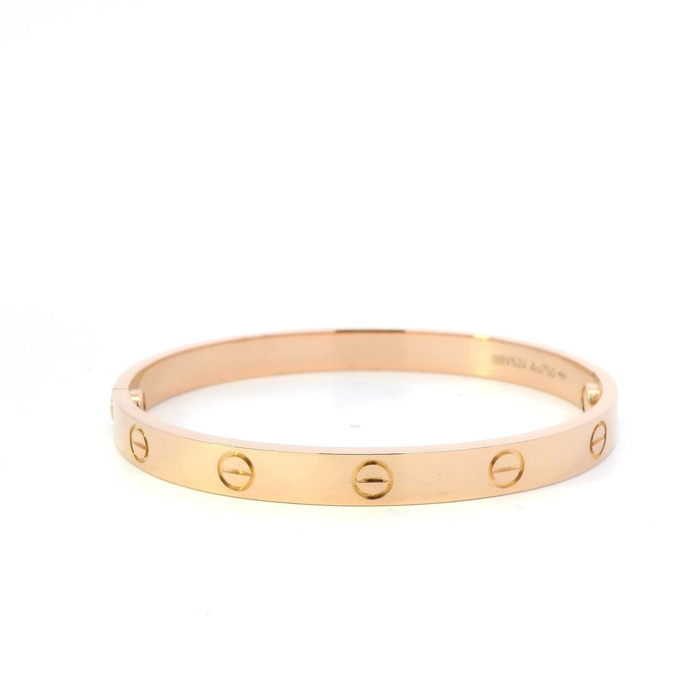 Cartier Love Bracelet 18K Rose Gold Sz 17