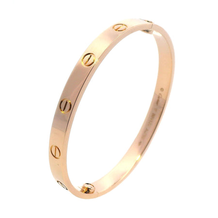 Cartier Love Bracelet 18K Rose Gold Sz 17