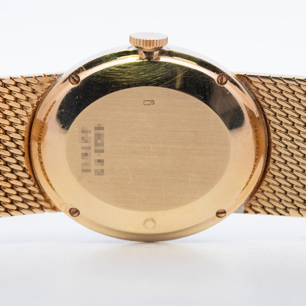 Piaget Rare Nephrite Jade Dial Diamond Bezel Mesh 18k YG Band