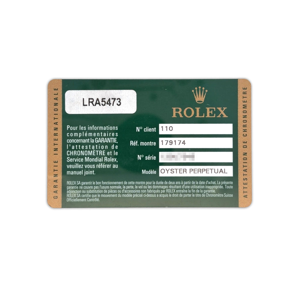 Rolex Lady Datejust 179174/120U7245 SS 26mm card