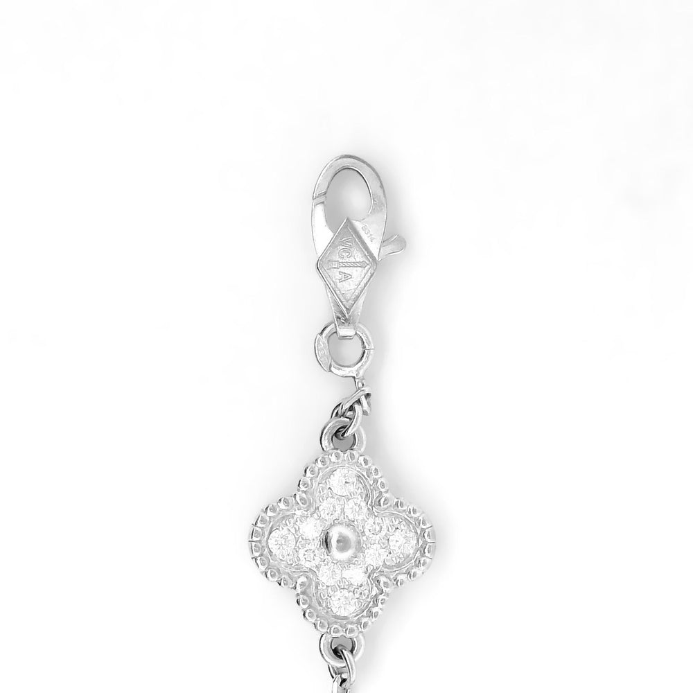 Van Cleef & Arpels Sweet Alhambra 6 motif 18KWG Bracelet w/Dia