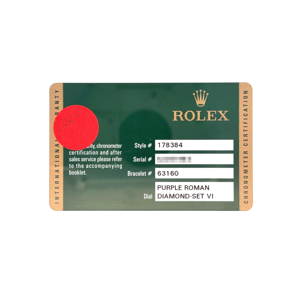 Rolex Datejust Diamond Bezel SS 31mm 178384