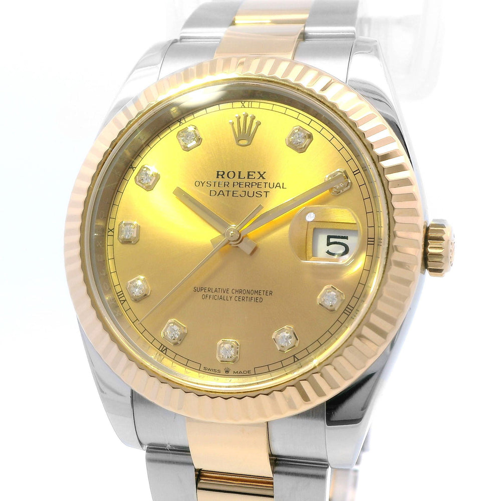 Rolex Datejust 41mm SS/YG Diamond Dial 126333