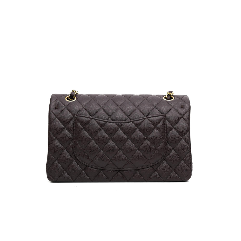 Chanel Plum Caviar Medium Classic Double Flap Bag