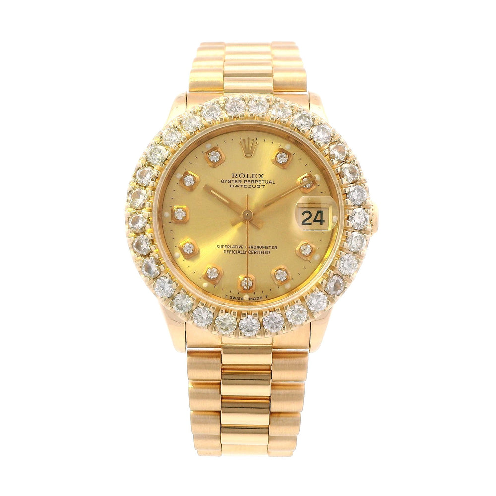 Rolex 31mm Datejust 18ky Diamond Bezel 6827