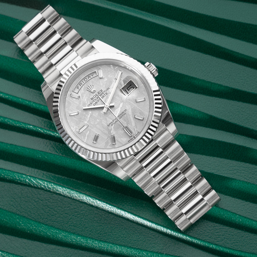 Rolex 40mm Day-Date Plat. Meteorite Dial 228236