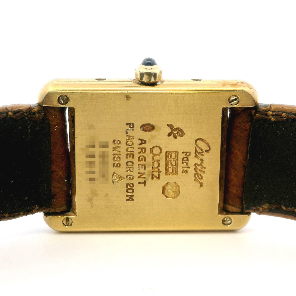 Cartier Tank Vermeil Yellow Gold on Custom Band