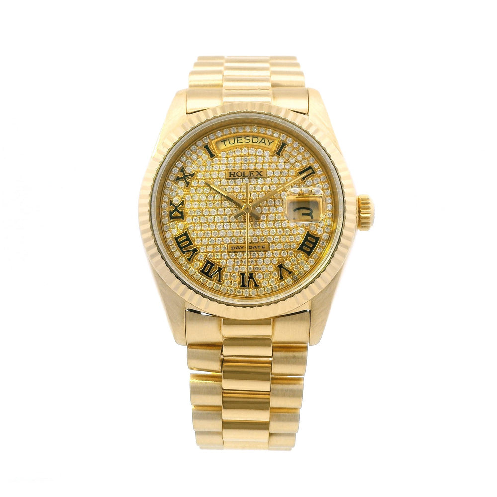 Rolex Day Date 18ky Diamond Dial 18083