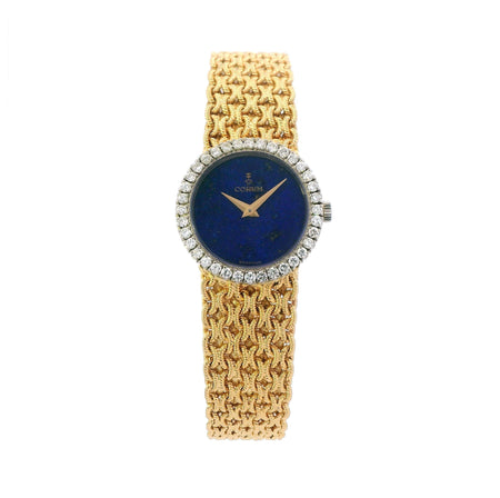 Corum Ladies Vintage Watch 18ky Mesh Band & WG Diamond Bezel