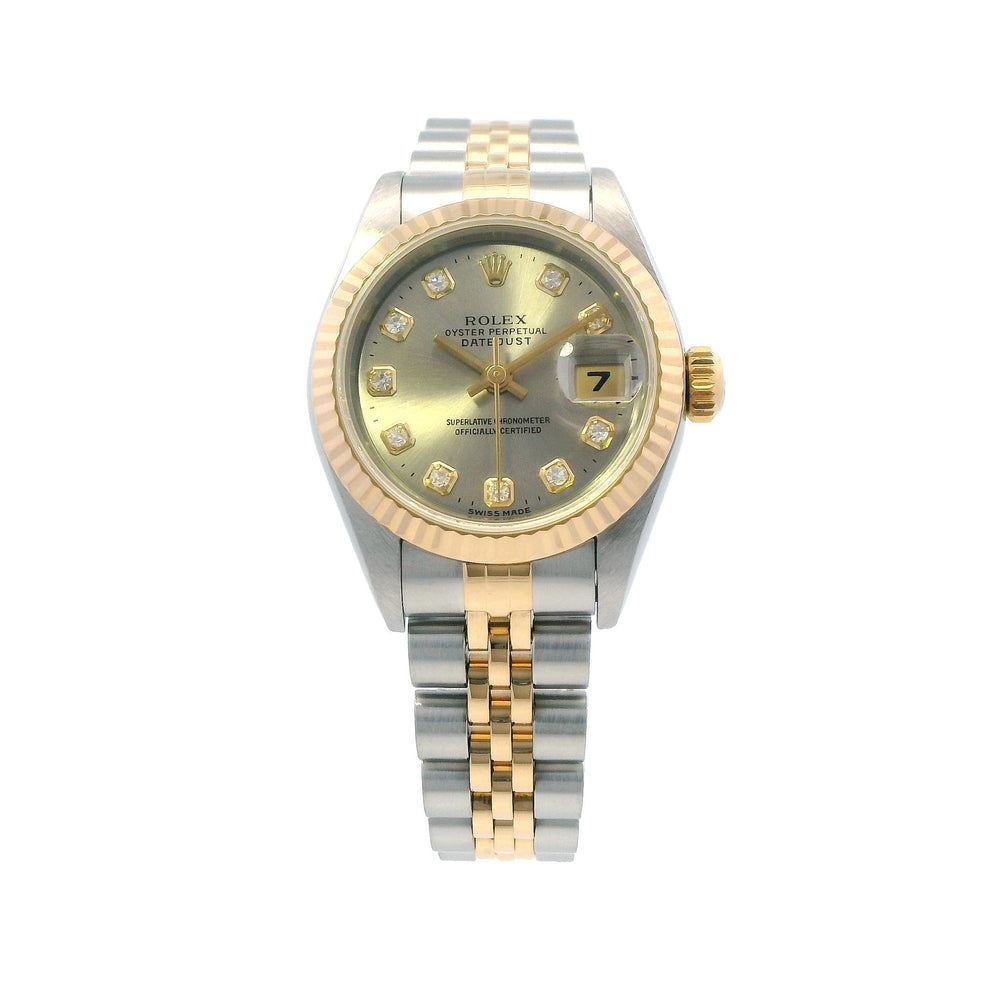 Rolex Datejust 26mm SS/YG Diamond dial 69173