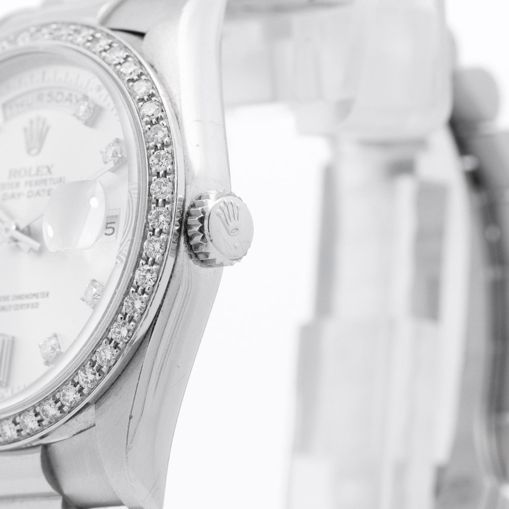 Rolex Day-Date Platinum Diamond Bezel & Dial 18346