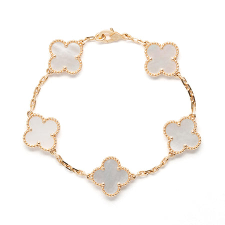 Van Cleef & Arpels MOP 18ky Alhambra Bracelet