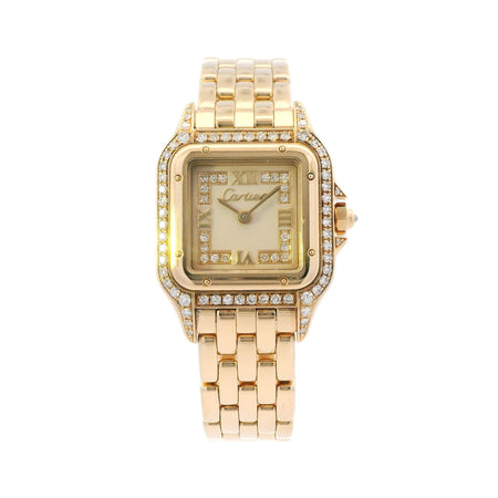 Cartier Panthere Double Diamond Halo & Diamond Dial 1280-2