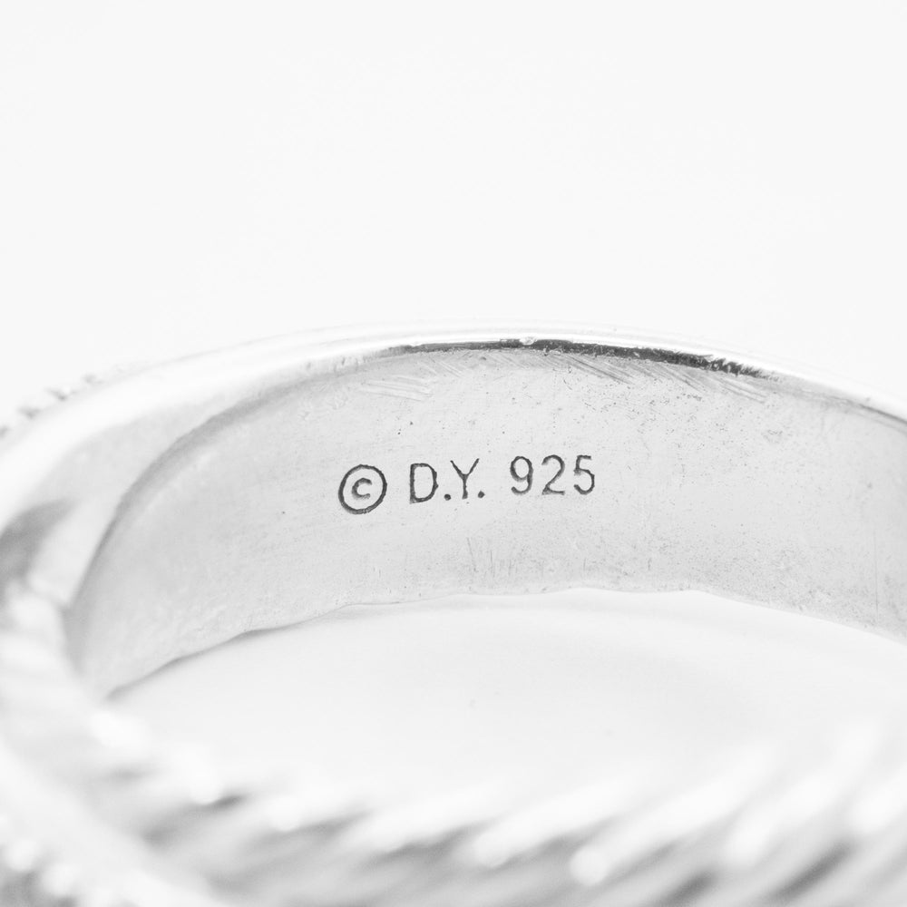 David Yurman Sterling Silver/Diamond Ring Sz 6