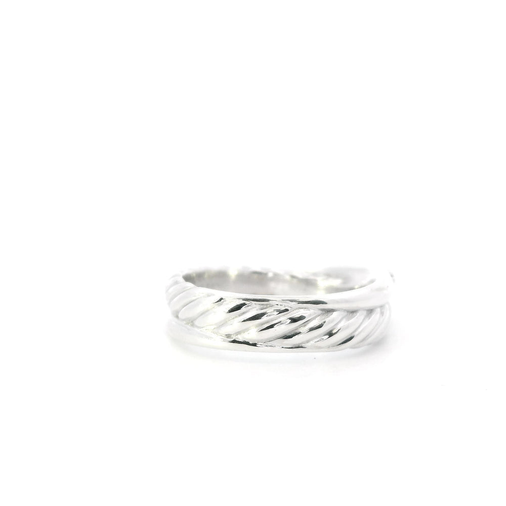 David Yurman Sterling Silver/Diamond Ring Sz 6