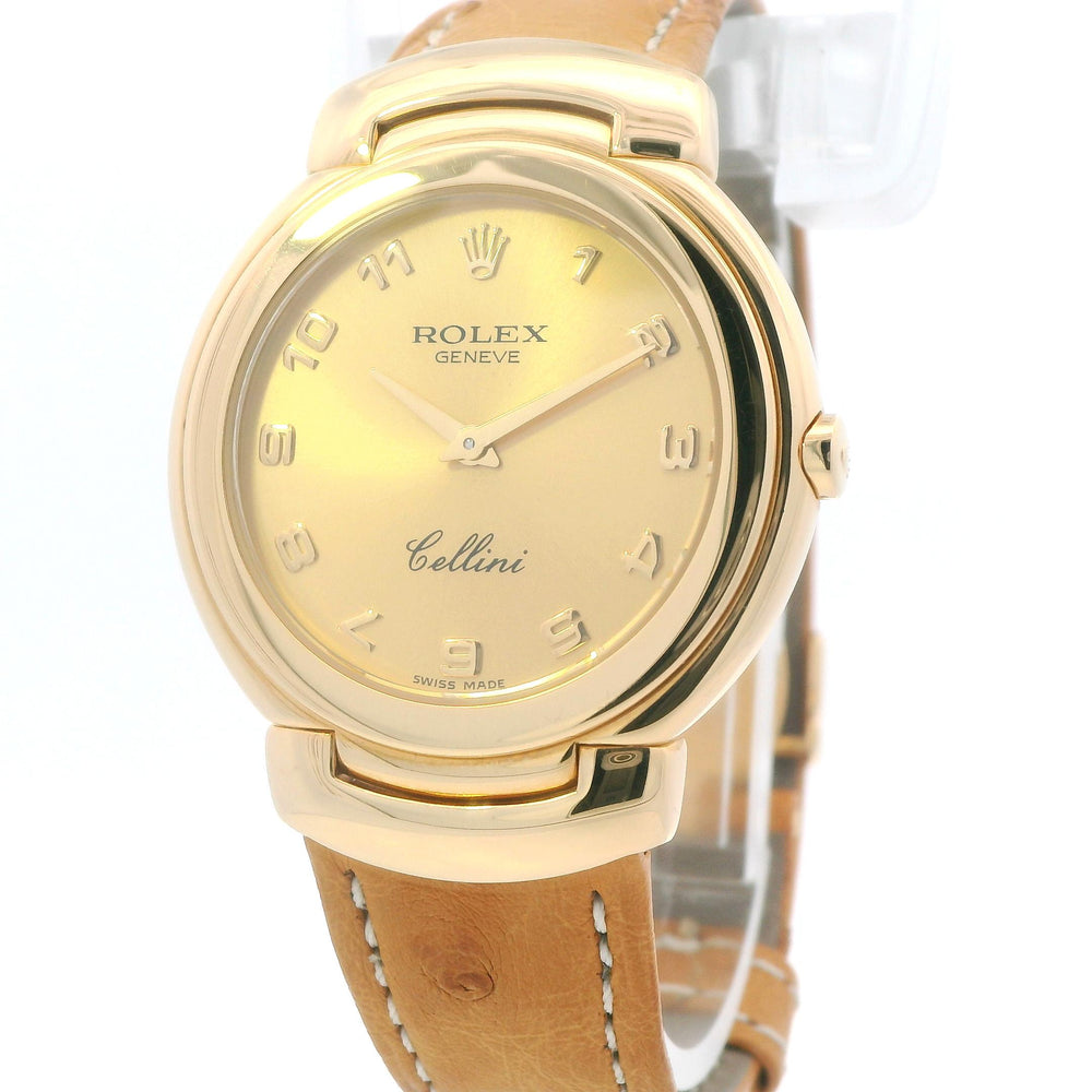 Rolex Cellini 18ky Tan Ostrich Band 6622