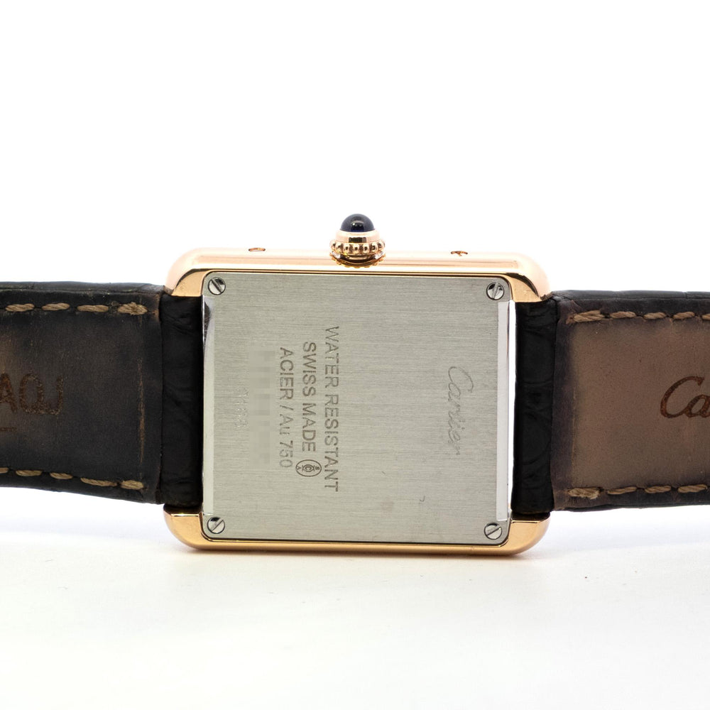Cartier Tank Louis 3168 18k YG On Leather