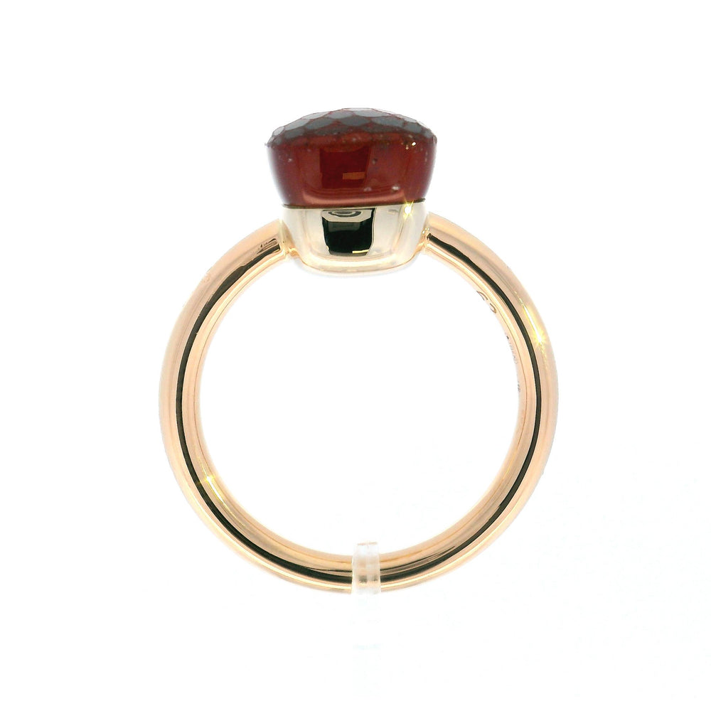 Pomellato Nudo Gele Ring, Signature Cushion-Cut Garnet in RG