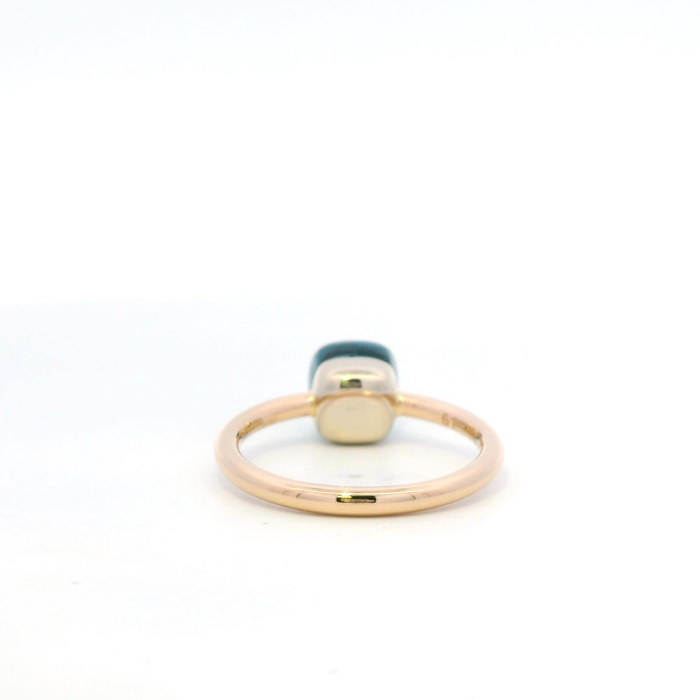 Pomellato Nudo Gele Ring, Signature London Blue Cushion Cut in 18k