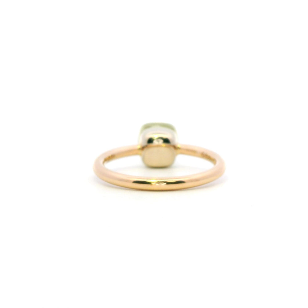 Pomellato Nudo Gere Petit Ring, Signature Cushion Cut Lemon Quartz in 18k RG