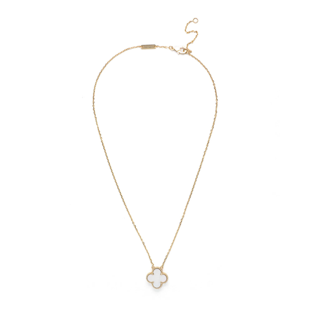 Van Cleef & Arpel MOP Alhambra Motif Necklace